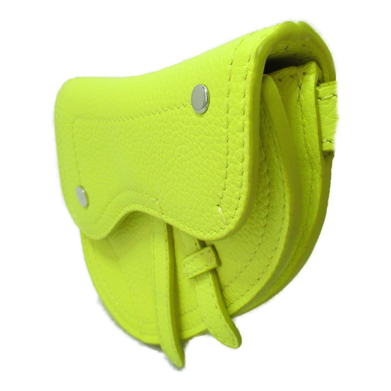 Dior Saddle Pouch Accessory Yellow Leather Pouch